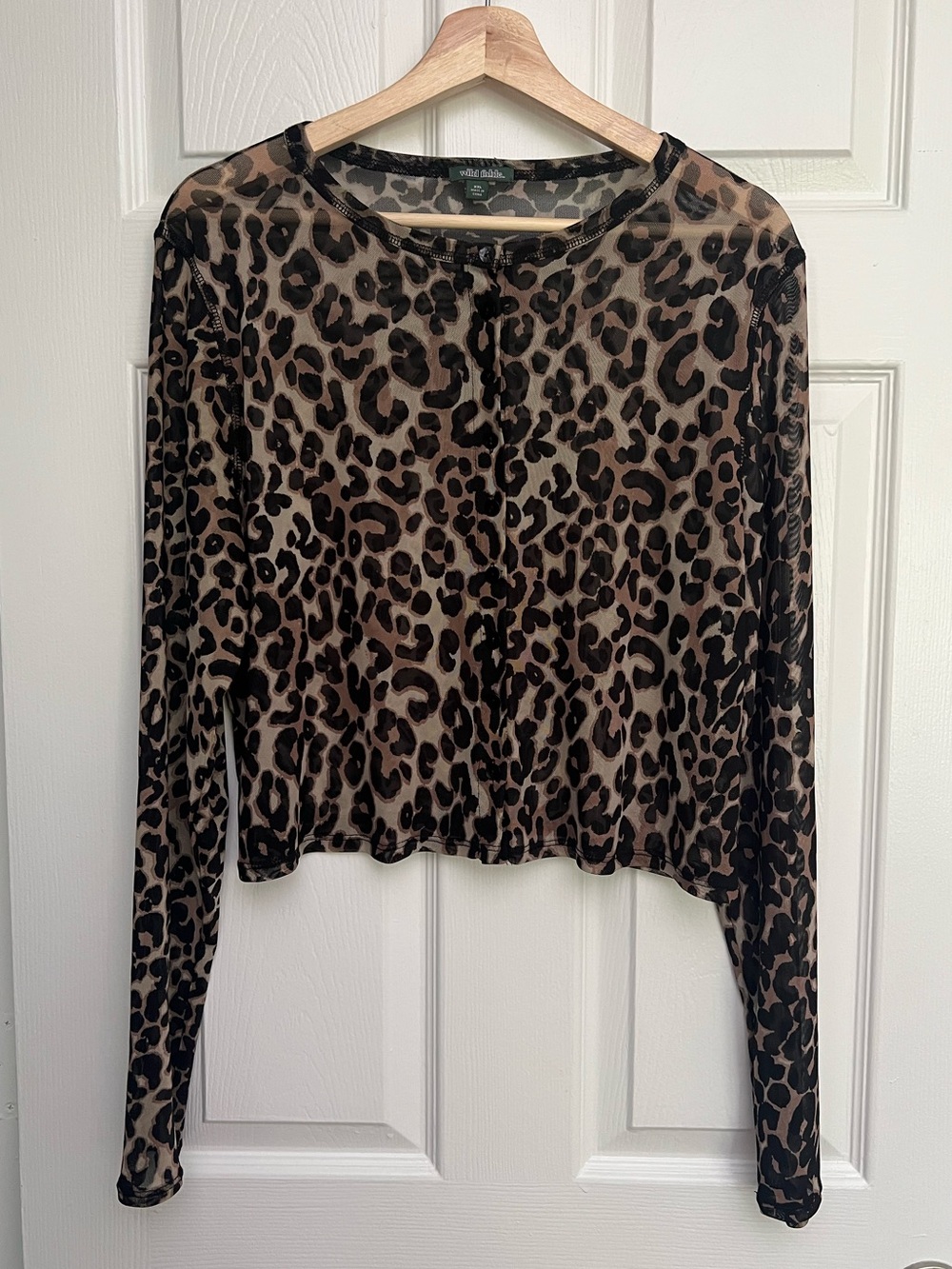Wild Fable Leopard Print Mesh Cardigan